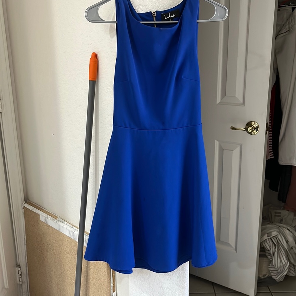 Blue cocktail dress from Lulu’s